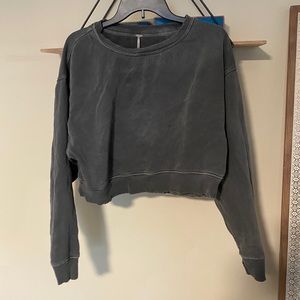 Free people crop crew neck sweatshirt